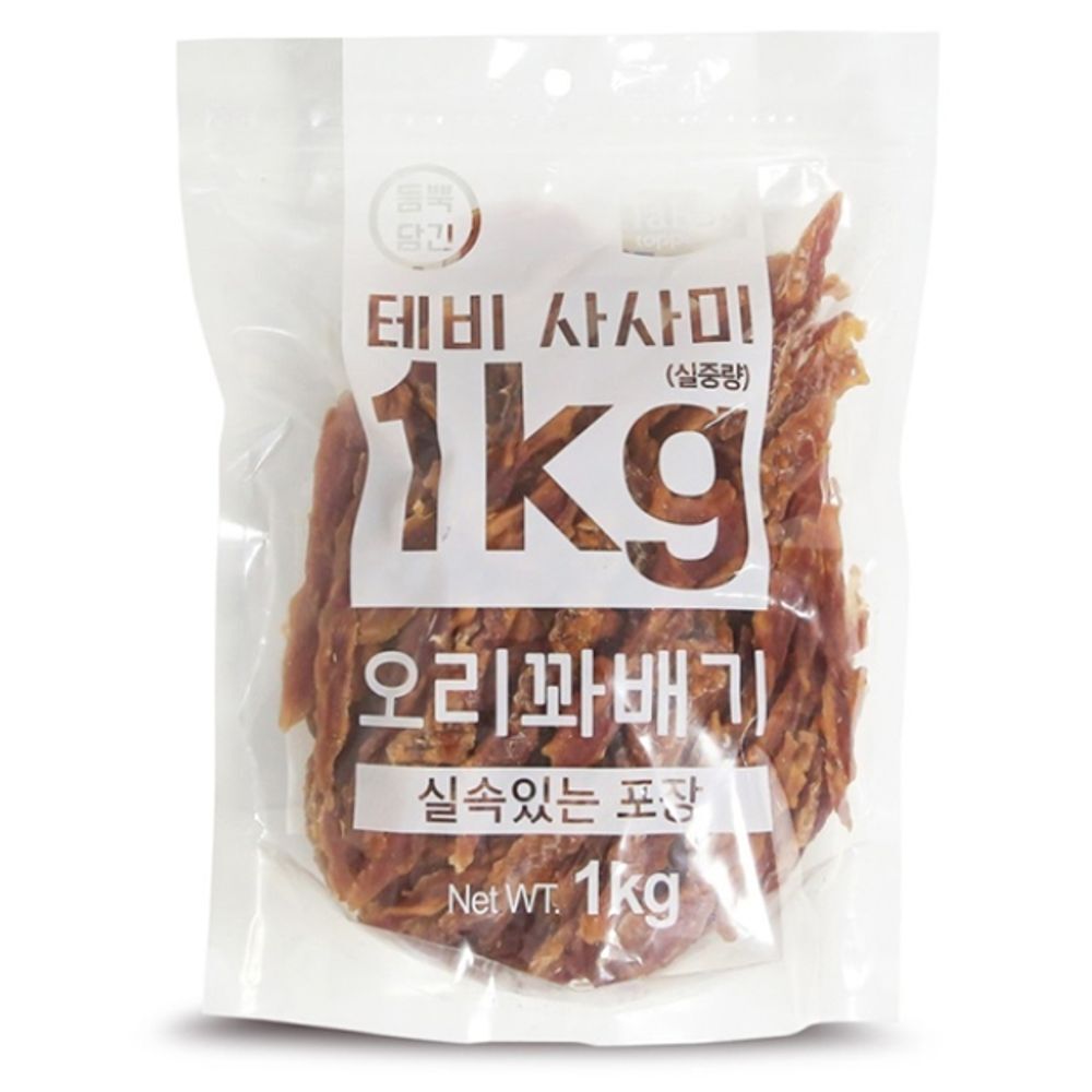 테비 강아지 간식 사사미 애견 간식 오리꽈배기 1kg