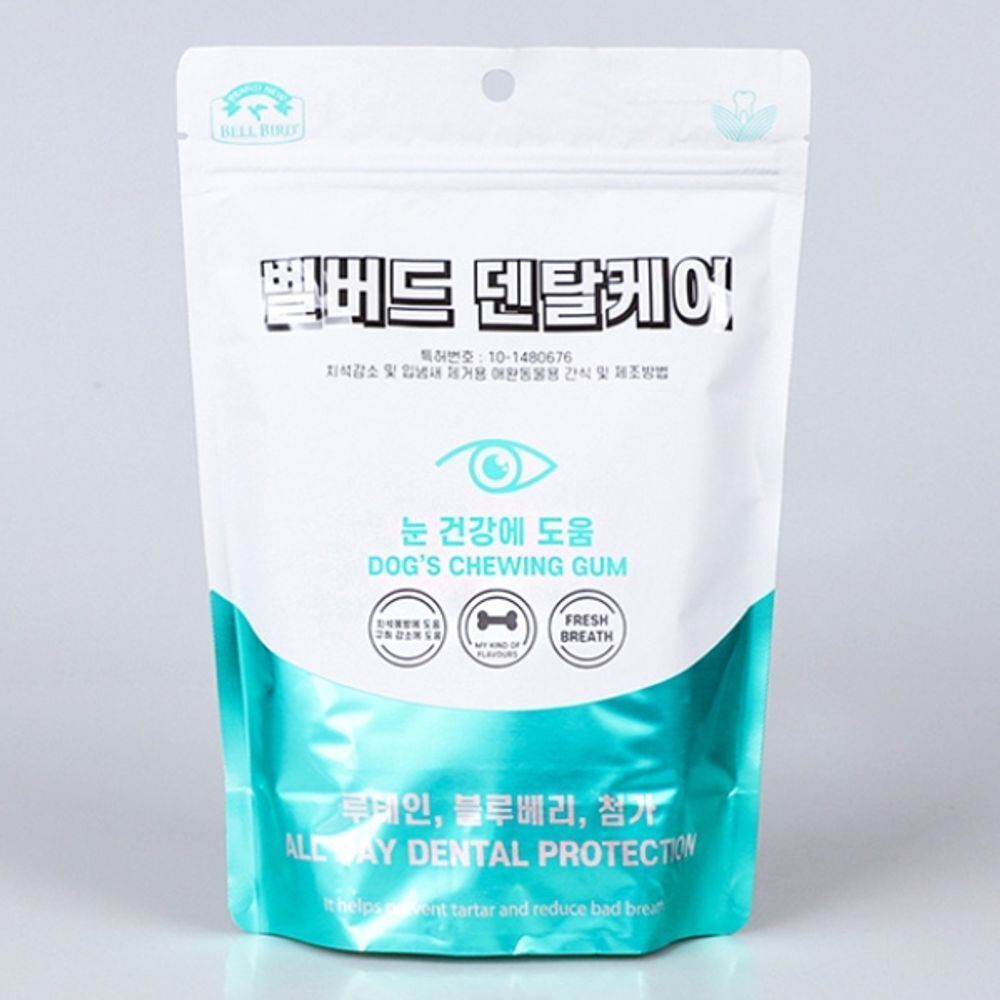 벨버드 개껌 강아지 간식 덴탈껌 눈건강 100g