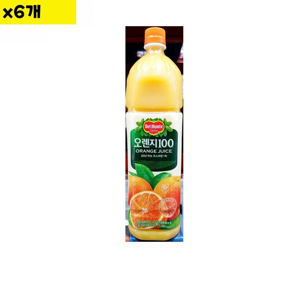 델몬트 오렌지주스 1.5L x6개 카페 음료 식재료 유통