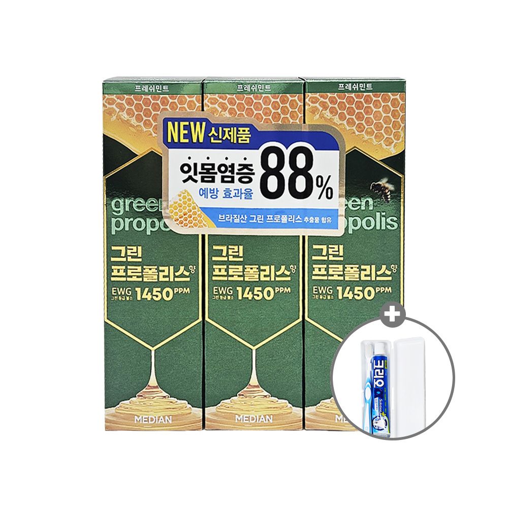 오늘의쇼핑은 그린프로폴리스 치약 프레쉬민트 100g 3개입 메디안