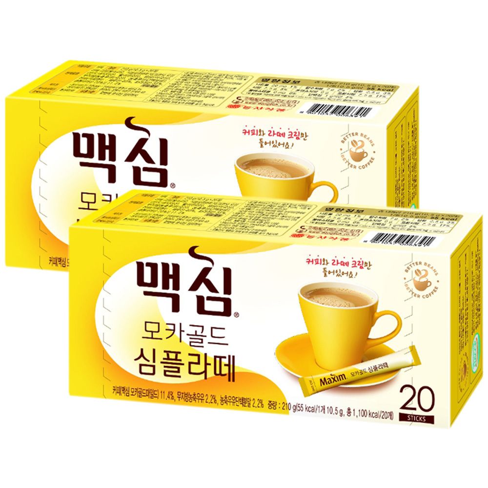 맥심 모카골드 심플라떼 40T (20개입x2개)