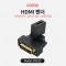 HDMI 변환젠더 HDMI F to DVI 상향꺾임 꺽임 1번째 이미지