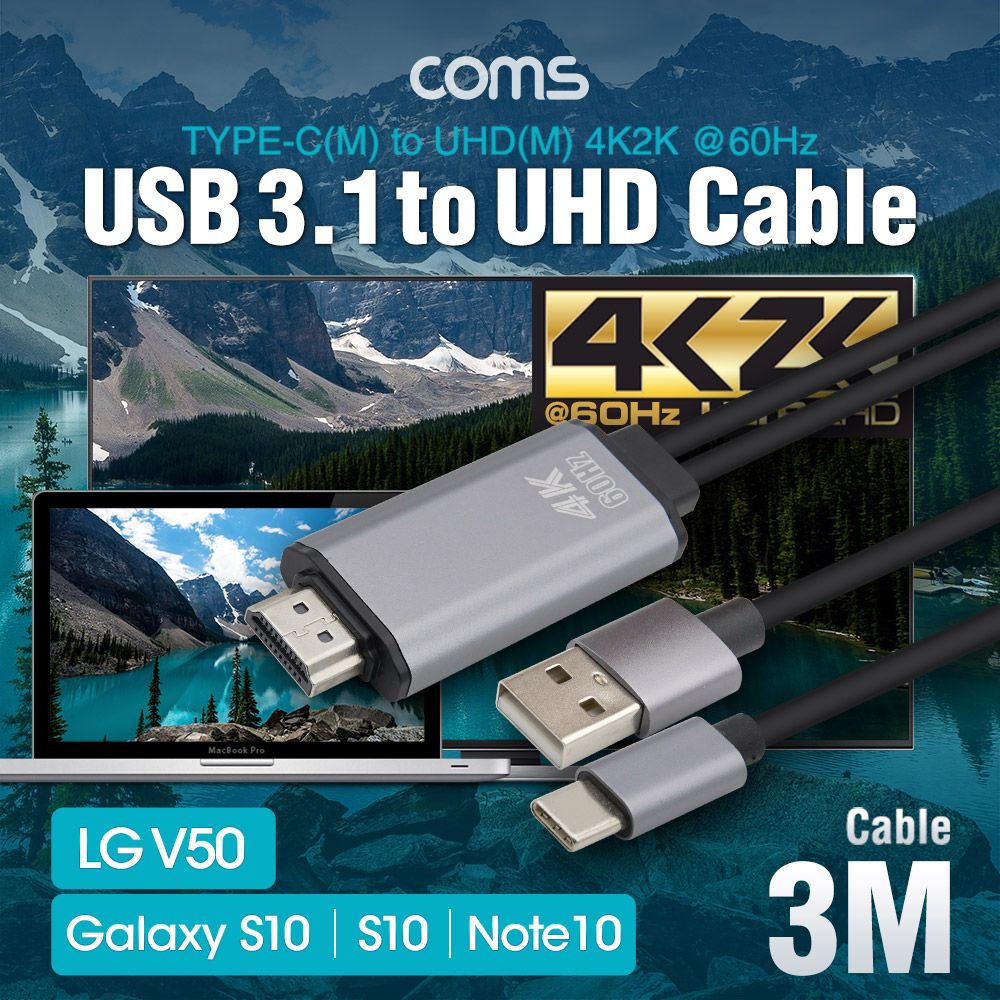 USB 3.1 Type C 컨버터 케이블 Type C M to HDMI M U