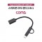 2 in 1 OTG 젠더 케이블 17cm 꼬리물기 USB 2.0 A to 1번째 이미지