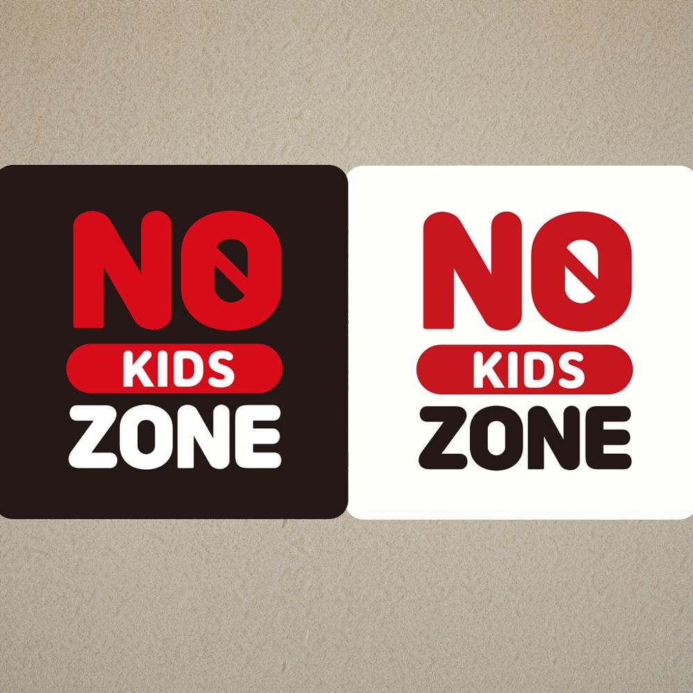 오늘의쇼핑은 NO KIDS ZONE5 부착형 정사각안내판 알림판