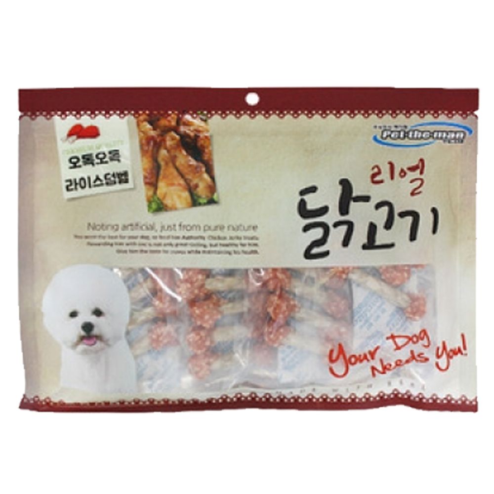 오늘의쇼핑은 강아지 리얼 오독 쌀덤벨 300g 1P 반려견 육포 간식