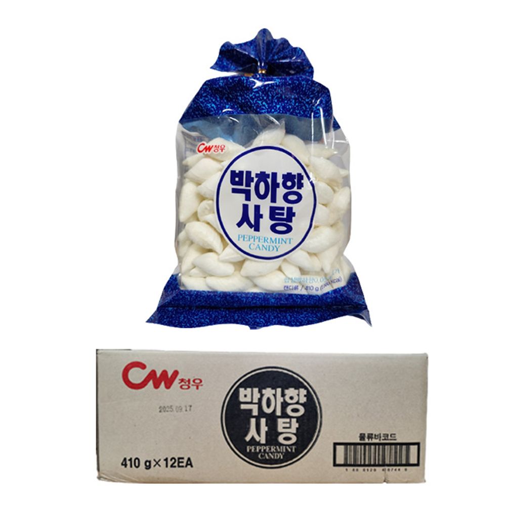 청우 박하향 사탕 410g 12개 1박스 캔디 박하사탕