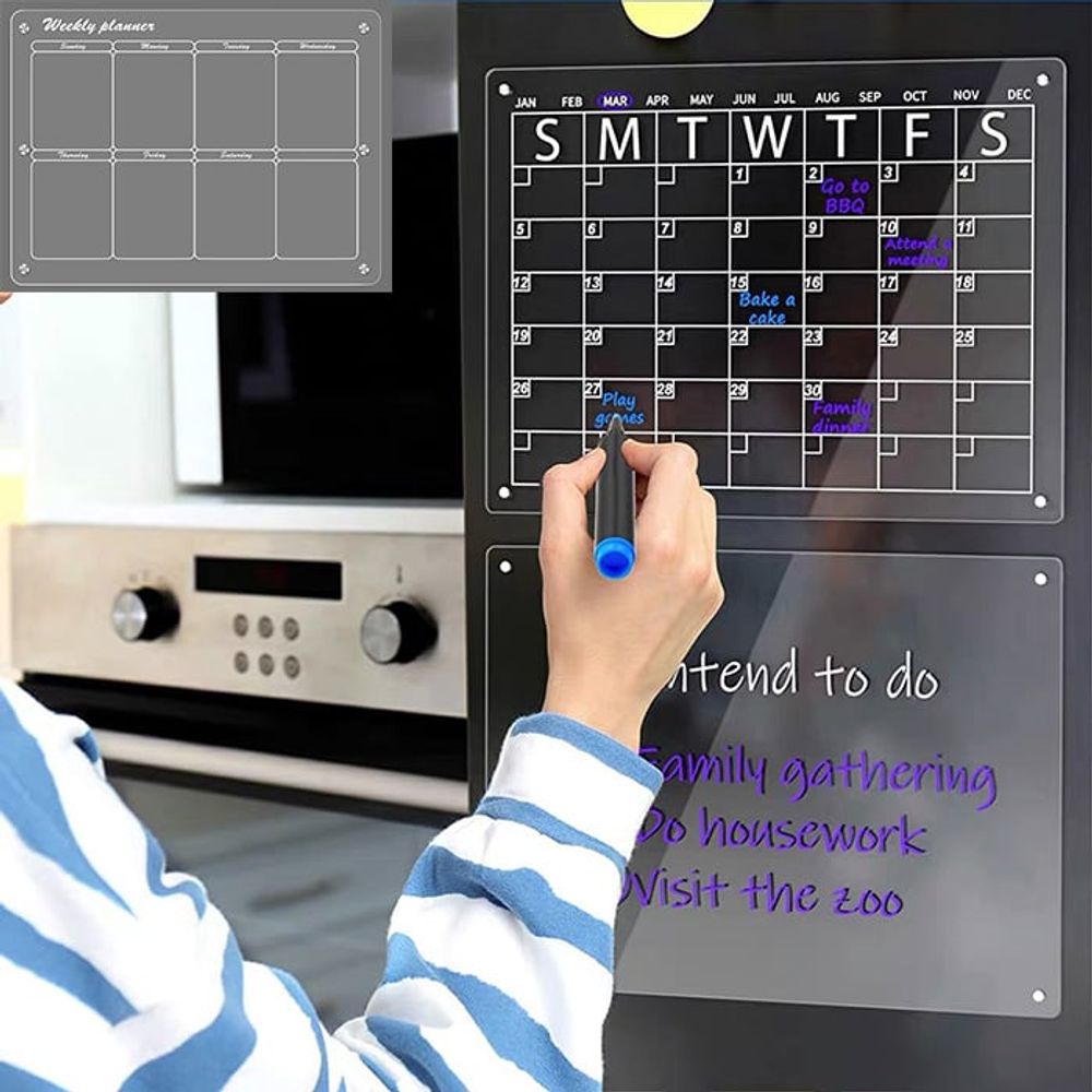 아크릴 냉장고 메모보드 투명 현관문 자석 메모판
