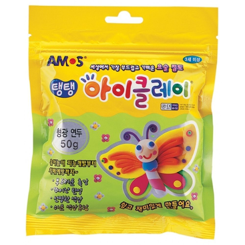 오늘의쇼핑은 아모스 탱탱아이클레이 50g 형광연두 10개입