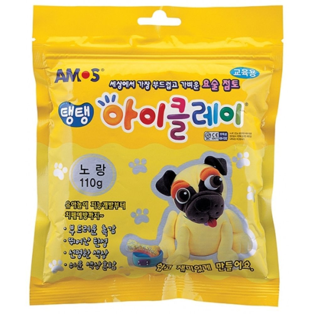 아모스 탱탱아이클레이 110g 노랑 5개입