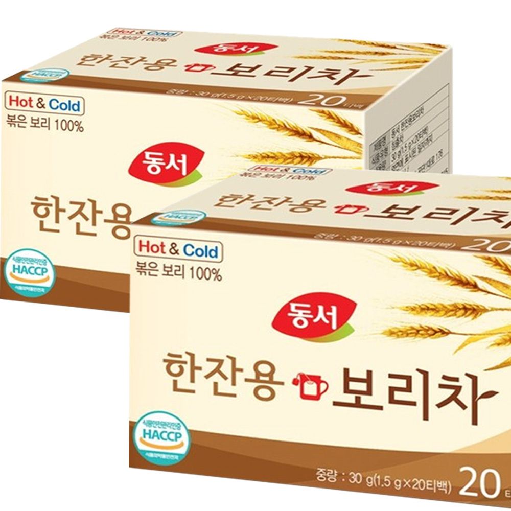 동서식품 한잔용 보리차 1.5g x 40개입 (20개x2개)