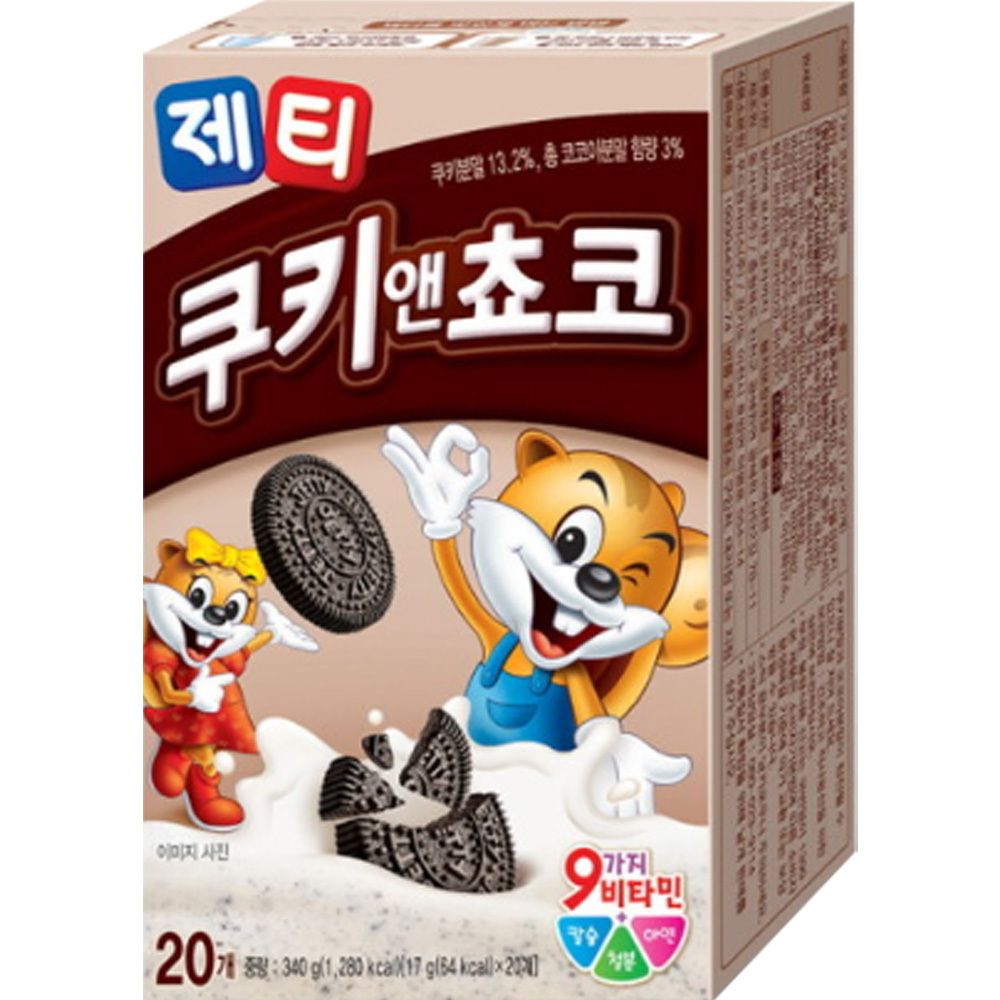 동서 제티 쿠키앤초코 20개입 (340g)