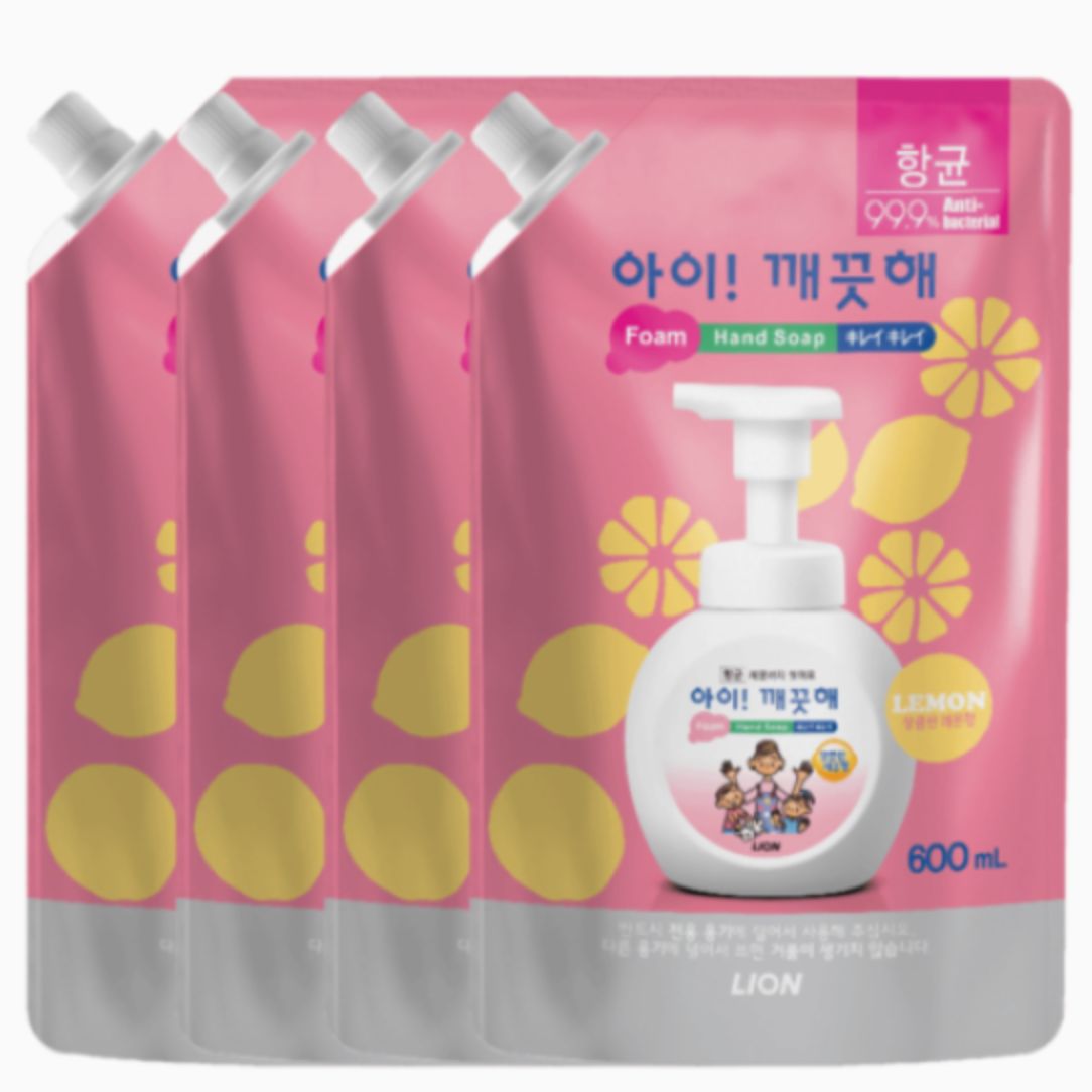 아이깨끗해 폼 핸드솝 600ml 리필 4묶음