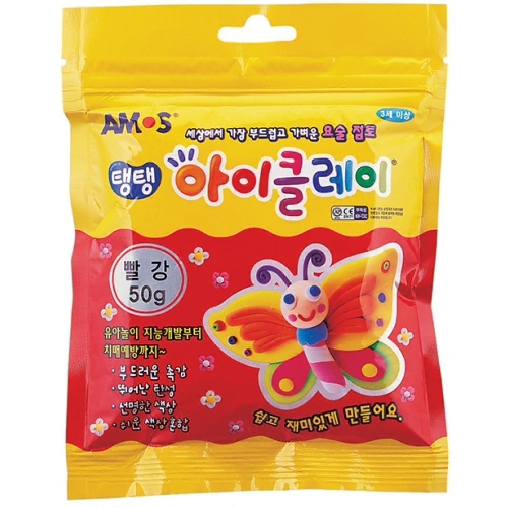 오늘의쇼핑은 아모스 탱탱아이클레이 50g 빨강 10개입