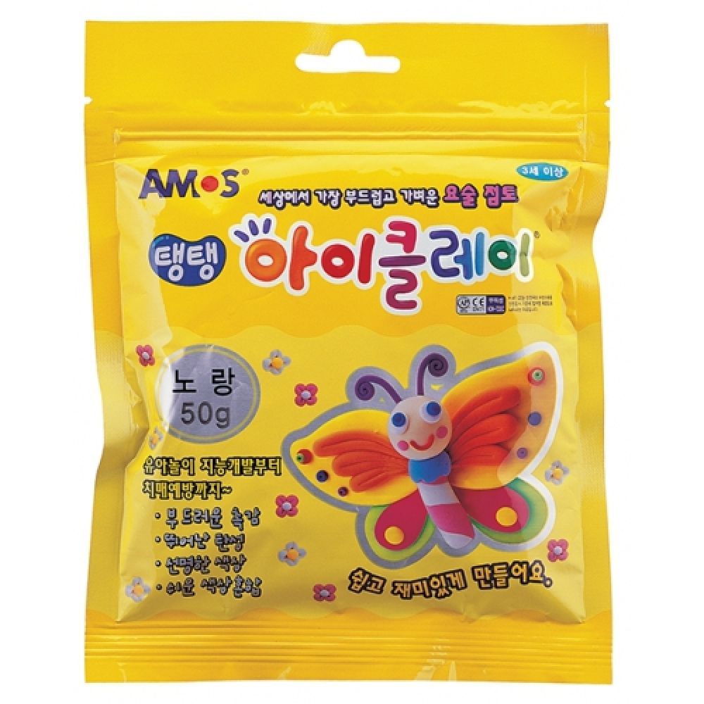 오늘의쇼핑은 아모스 탱탱아이클레이 50g 노랑 10개입