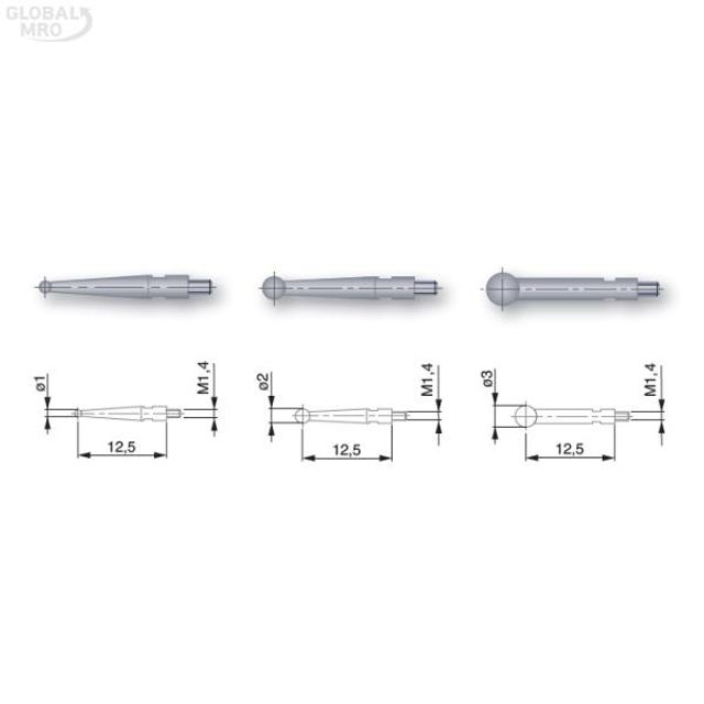 테사 인디게이터포인트 (초경) 2mmxL12.53mm T-18.6