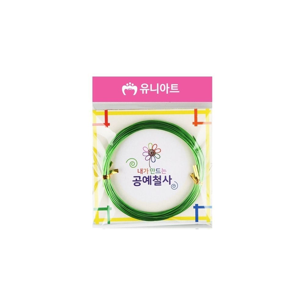 유니아트 내맘대로 공예철사 3.0mm 8번 연두색