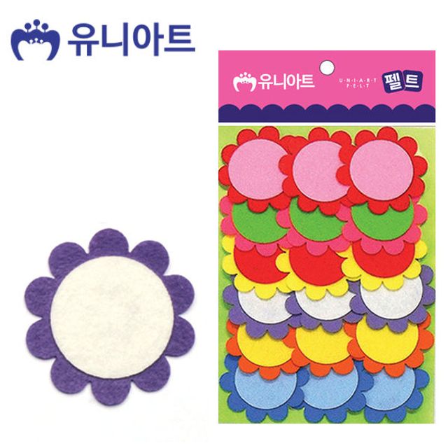 유니아트 (펠트) 과꽃 (대) (18pcs 60mm) (P0000CMD)