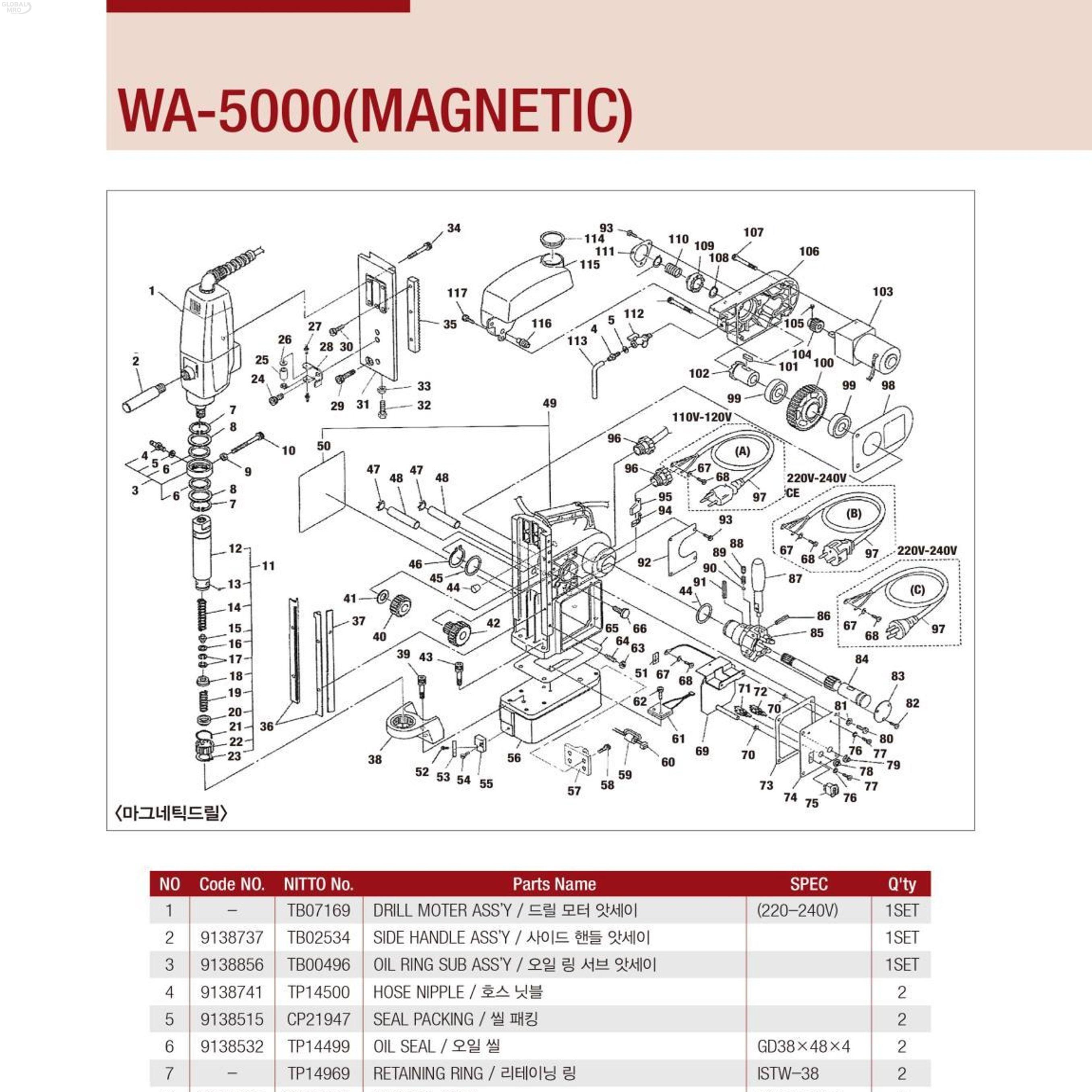 니토 밸브아세이(ASSY) WA-3500용 P-VALVE 9138742+