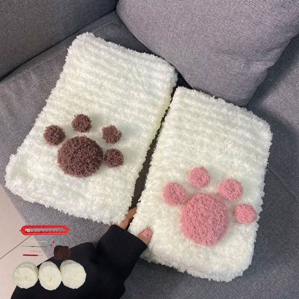 오늘의쇼핑은 DIY 고양이 목도리 머플러 손뜨기 뜨개실 초보자 키트