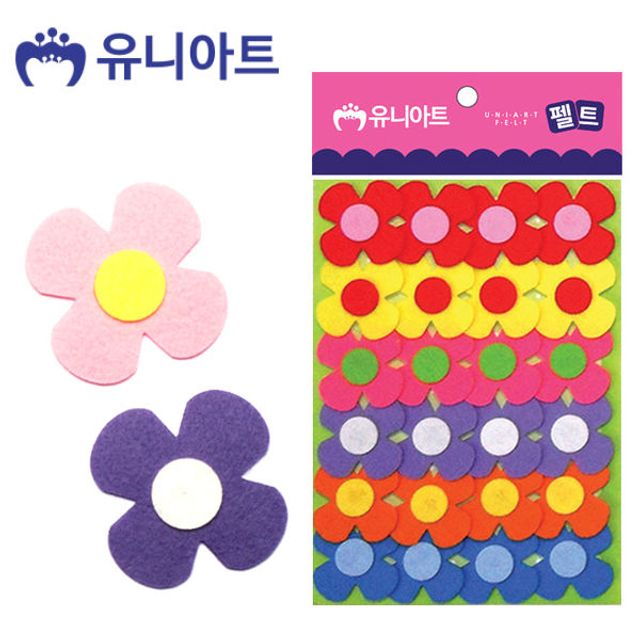 오늘의쇼핑은 유니아트 (펠트) 데코꽃 (소)(24pcs 45mm)(P0000CMI)