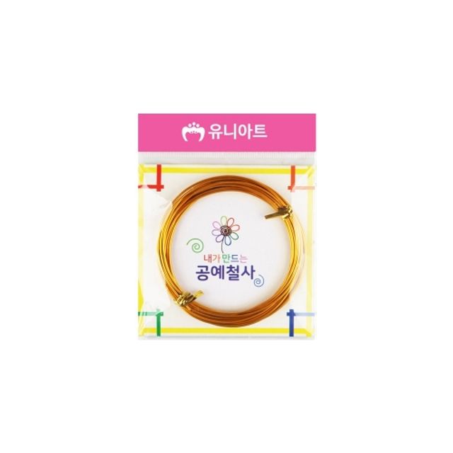 유니아트 내가 만드는 공예철사 1.5mm 금색 봉(10개