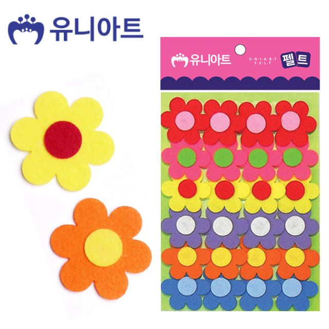 오늘의쇼핑은 유니아트 (펠트) 6잎꽃 (소) (24pcs 45mm) (P0000CMG)