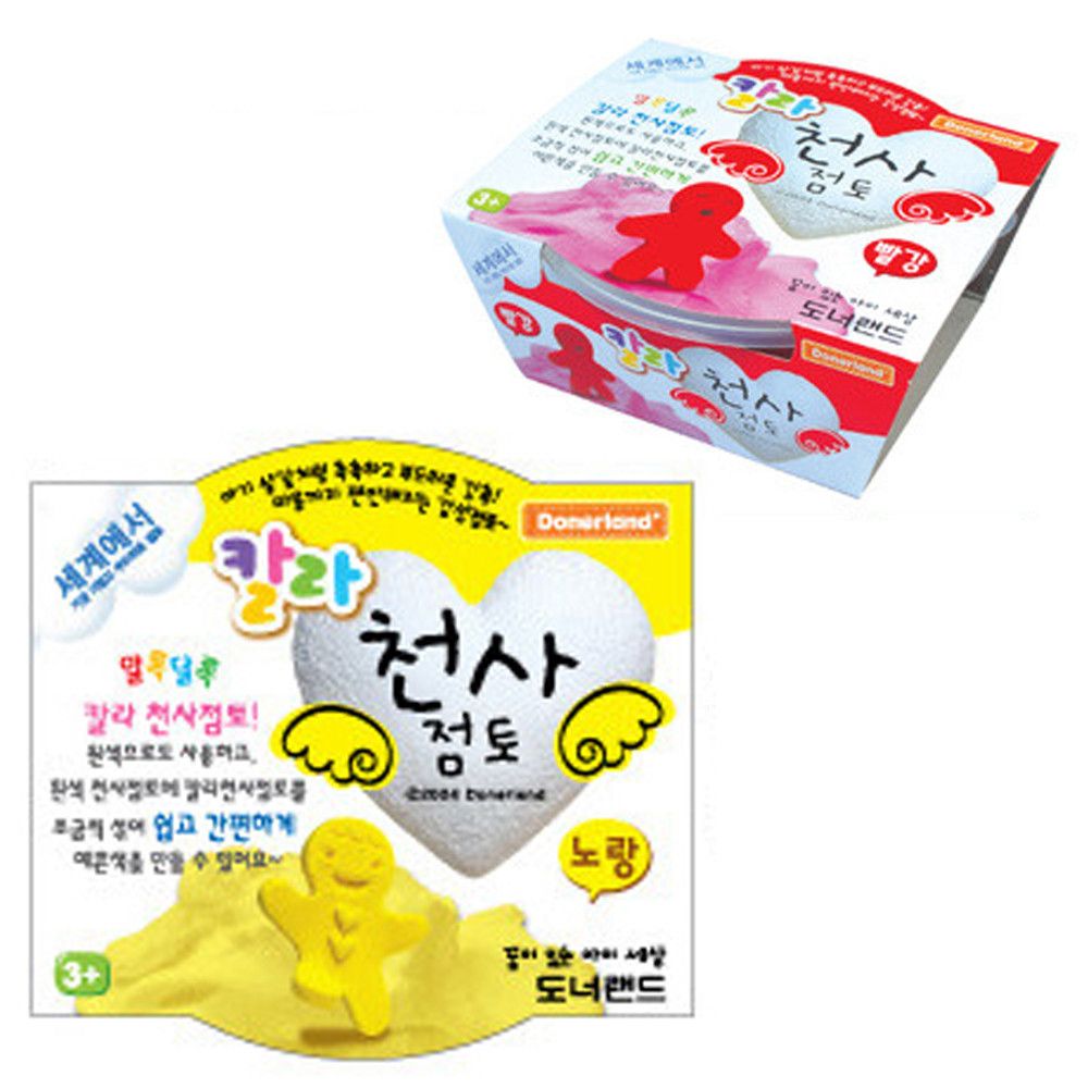 도너랜드 공작놀이 칼라 천사점토 30g 벌크 (노랑)