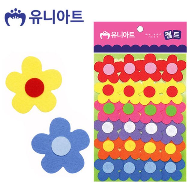 오늘의쇼핑은 유니아트 (펠트) 왕꽃 (소) (24pcs 45mm) (P0000CMK)